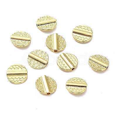 Rack Plating Alloy Beads PALLOY-D024-09G-1