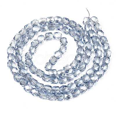 Electroplate Transparent Glass Beads Strands EGLA-N002-13-B02-1
