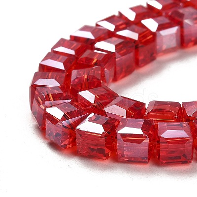 Electroplate Glass Beads Strands EGLA-D018-6x6mm-27-1