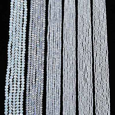 Electroplate Glass Beads Strands X-EGLA-A044-J6mm-B06-1