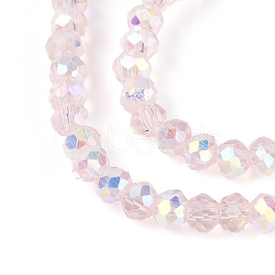 AB Color Plated Transparent Glass Rondelle Beads Strands EGLA-T029-2mm-10H-1