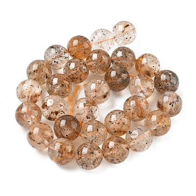Natural Herkimer Diamond Beads Strands G-Z115-C03-12mm-1