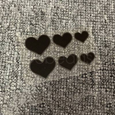 6Pcs 3 Styles Heart PET Waterproof Car Stickers DIY-WH0349-229D-1