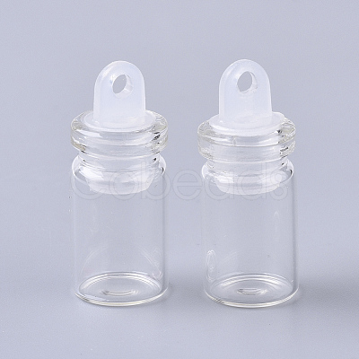 Glass Bottle Pendant Decoration X-CON-T001-001-1