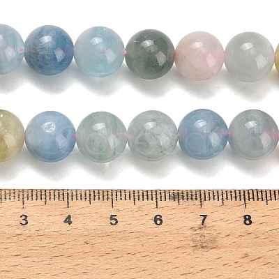 Natural Morganite Beads Strands G-H329-C10-10mm-AB-1