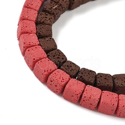 Handmade Porcelain Imitation Lava Rock Beads Strands PORC-P032-01B-M-1