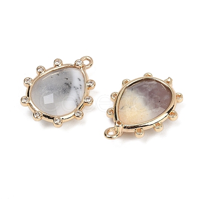 Natural White African Opal Faceted Pendants G-K347-06G-02-1