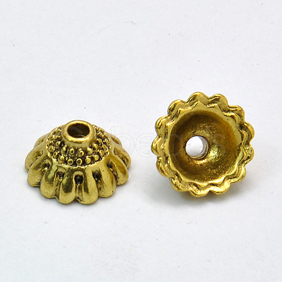 Tibetan Style Alloy Bead Caps GLF9305Y-NF-1