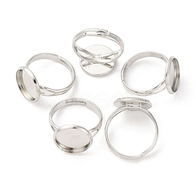 Adjustable Brass Ring Components KK-Q573-004P-1