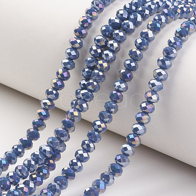Electroplate Glass Beads Strands EGLA-A034-P2mm-B13-1