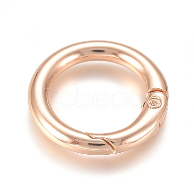 Alloy Spring Gate Ring PALLOY-WH0066-19B-1