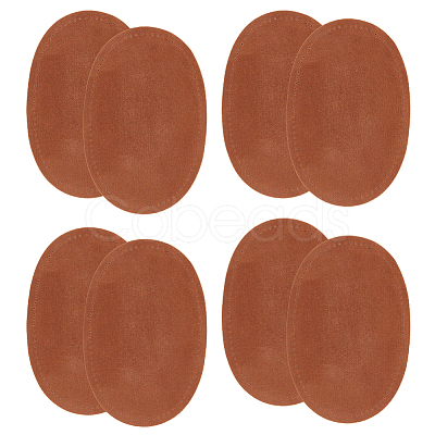 4Pairs Oval Imitation Leather Sew On Patches PATC-CY0001-82-1