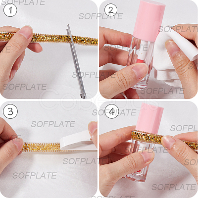 5 Yards Self Adhesive Resin Rhinestone Tape DIY-SP0002-49A-1