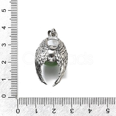 Natural Green Aventurine Round Pendants G-K339-03AS-12-1