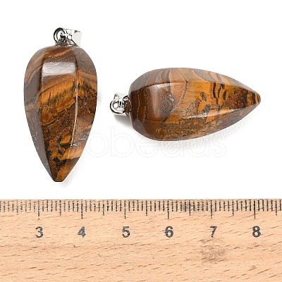 Natural Tiger Iron Pendants GG-K002-16V-1