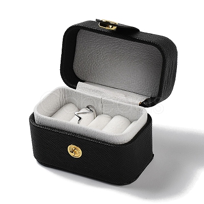 Rectangle PU Leather Jewelry Ring Storage Boxes CON-K002-06A-1