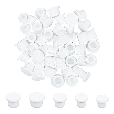 50Pcs 5 Styles Silicone Bottle Seal Plug AJEW-GF0006-76-1