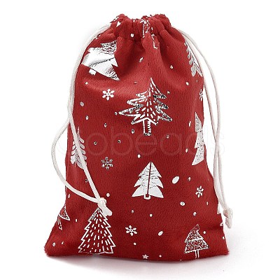 Silver Stamping Christmas Velvet Storage Bags ABAG-Q053-01A-03C-1