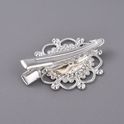 Hair Accessories Iron Alligator Hair Clip Findings IFIN-L035-01S-1