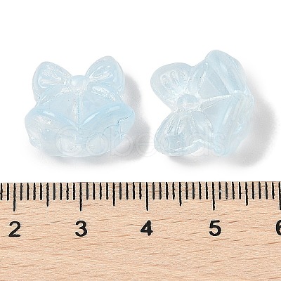 Transparent Spray Paint Glass Beads X-GLAA-Z011-06-1