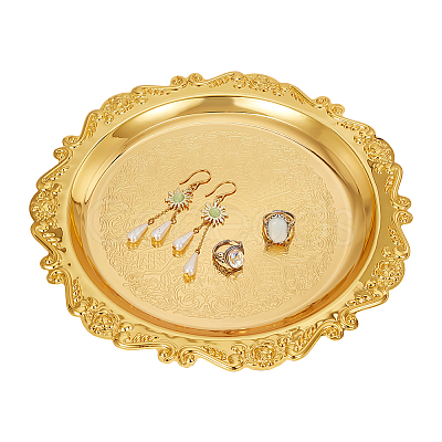 Round Iron Jewelry Plates DJEW-WH0007-93A-1