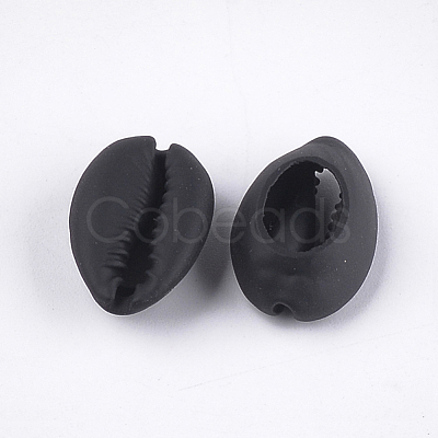 Spray Painted Natural Cowrie Shell Beads X-SSHEL-T008-12B-1