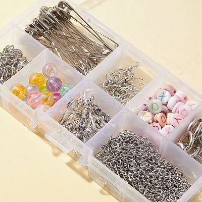 DIY Safety Pin Brooch Earring Making Kit DIY-FS0004-32-1