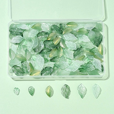 120Pcs 6 Styles Dyed & Heated Glass Pendants GLAA-FS0002-24-1