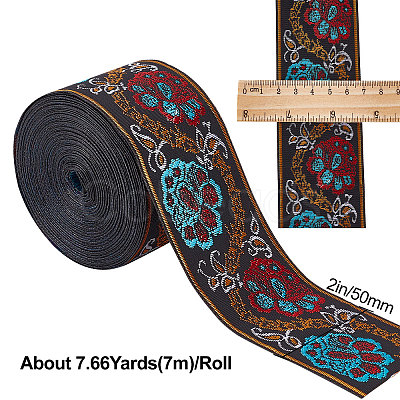 Ethnic Style Polyester Ribbon OCOR-GF0002-04B-1