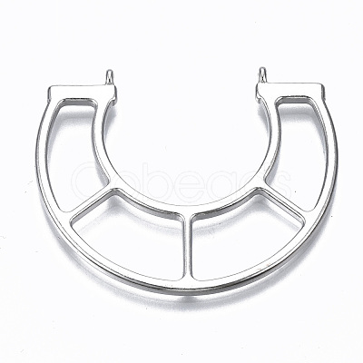 Hollow Alloy Pendant Links TIBE-S314-139P-RS-1