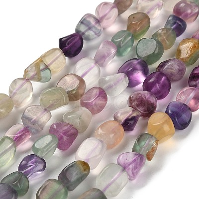 Natural Colorful Fluorite Beads Strands G-P497-01E-10-1