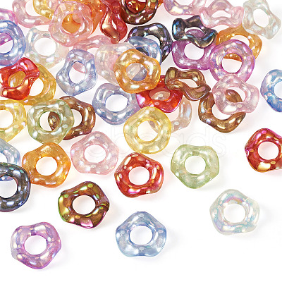 Plated UV Transparent Acrylic Beads FIND-TAC0035-52-1
