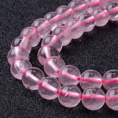 Natural Rose Quartz Bead Strands X-G-R173-8mm-04-1