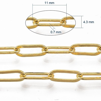 Brass Paperclip Chains CHC-S008-001B-G-1