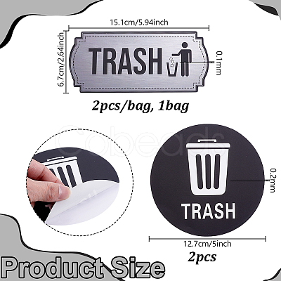 2 Styles PVC Self Adhesive Stickers DIY-GA0009-89-1