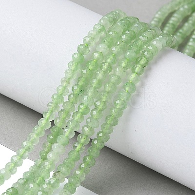 Dyed Natural Malaysia Jade Rondelle Beads Strands X-G-E316-2x4mm-56-1