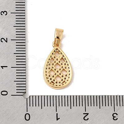 Brass Micro Pave Cubic Zirconia Pendants KK-P340-42G-1