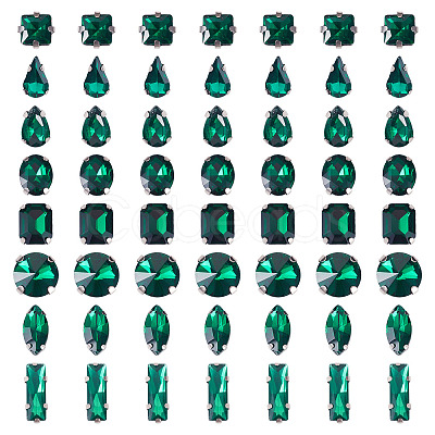 80Pcs 8 Styles Sew on Rhinestone RGLA-TA0001-11A-1