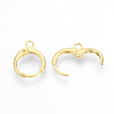 Brass Huggie Hoop Earring Findings LS-X-KK-R071-08G-1