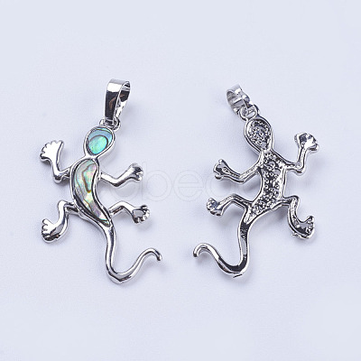 Abalone Shell/Paua Shell Pendants SSHEL-L008-08P-1