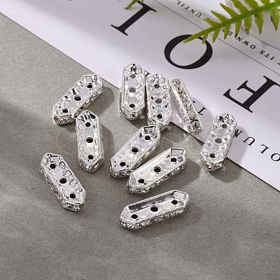 Brass with Grade A Rhinestone Bridge Spacers RB-H236-S-1