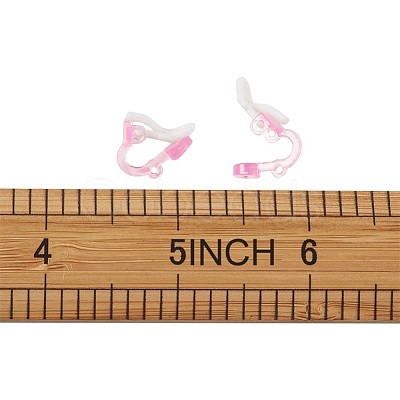 Plastic Clip-on Earring Findings X-FIND-Q001-02-1