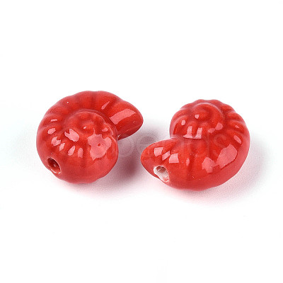 Glazed Porcelain Beads PORC-I028-02H-01-1