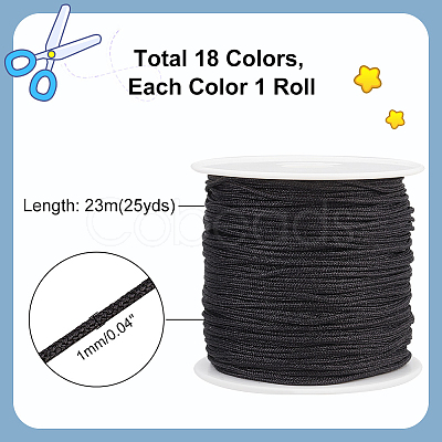 18 Rolls 18 Colors Chinlon Thread OCOR-PH0002-61-1