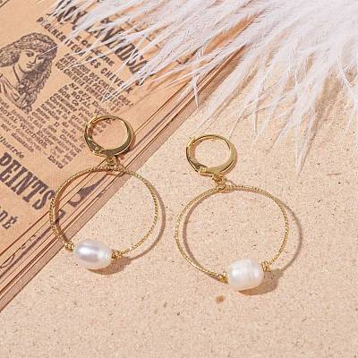 Large Hole Pearl Beads Hoop Earring EJEW-JE04724-01-1