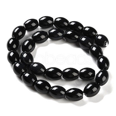 Natural Black Onyx Agate Beads Strands G-NH0019-C05-10-1