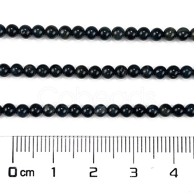 Natural Blue Tiger Eye(Dyed & Heated) Beads Strands G-M438-A04-01-1