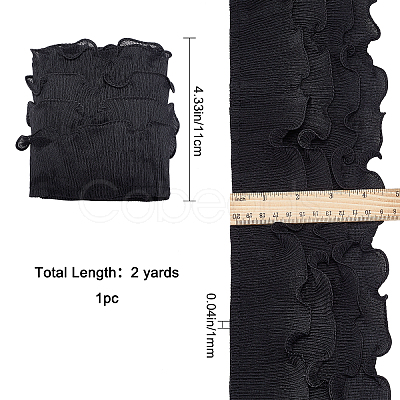 2 Yards Pleated Chiffon Lace Trim OCOR-GF0001-87B-1