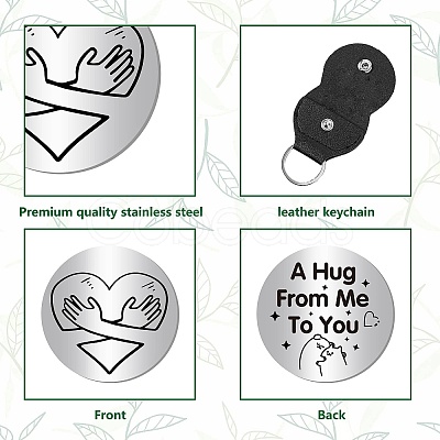 CREATCABIN Pocket Hug Token Long Distance Relationship Keepsake Keychain Making Kit DIY-CN0002-67F-1