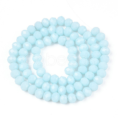 Opaque Solid Color Glass Beads Strands EGLA-A034-P10mm-D06-1